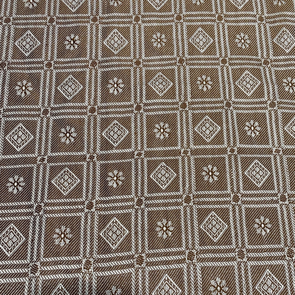 Rectangular Brown Patterned Table Runnner - Picture 7 of 9